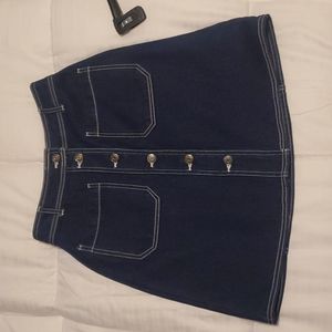Pop sugar dark jean skirt